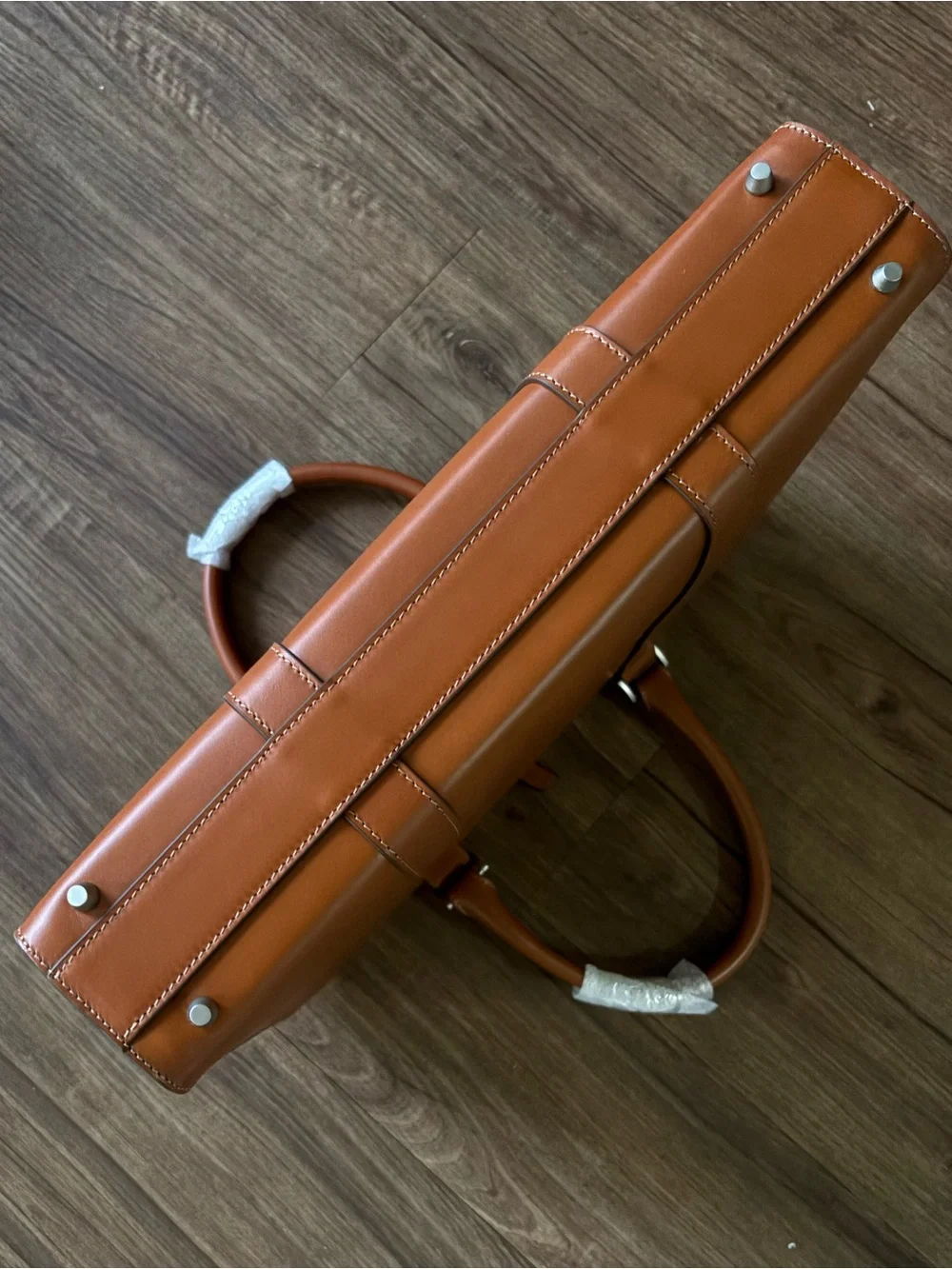 Authentic NEW WITH TAGS Carl Friedrik Palissy Briefcase, Vachetta Cognac